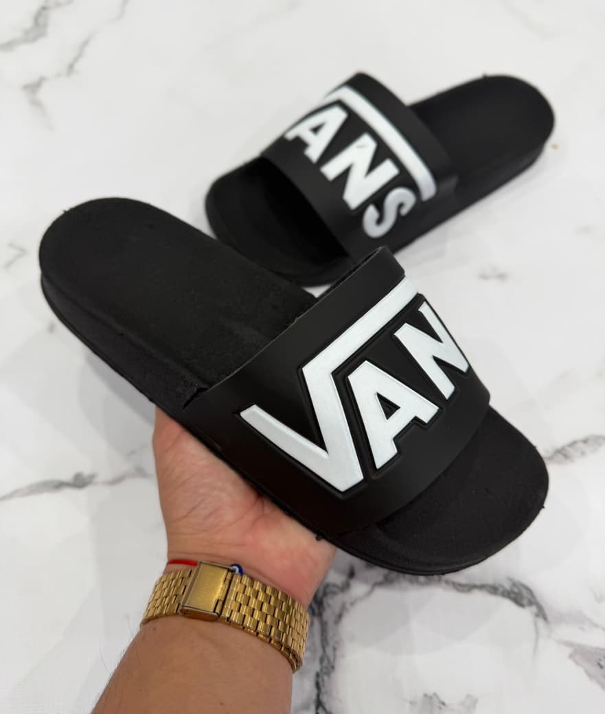 Ojota Vans Negra/Blanca